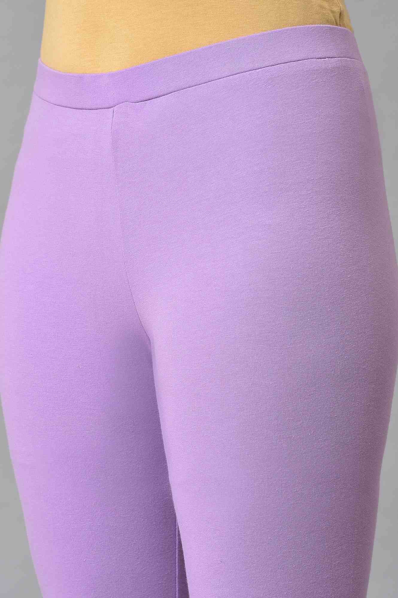 Light Purple Cotton Jersey Tights