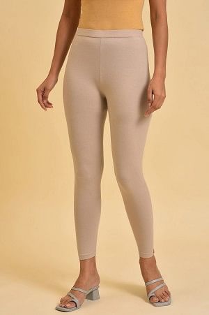 Biege Cotton Jersey Tights