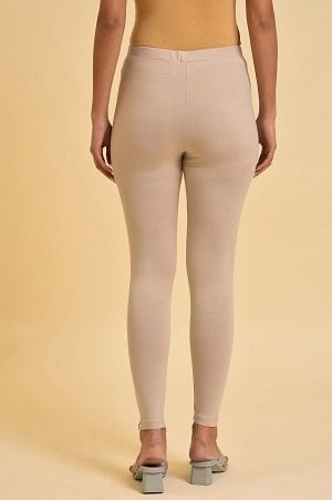 Biege Cotton Jersey Tights