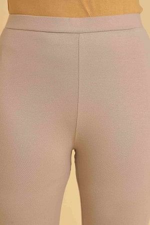 Biege Cotton Jersey Tights