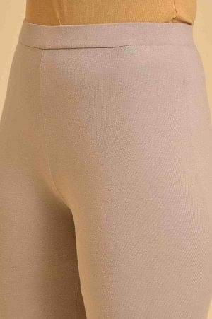 Biege Cotton Jersey Tights