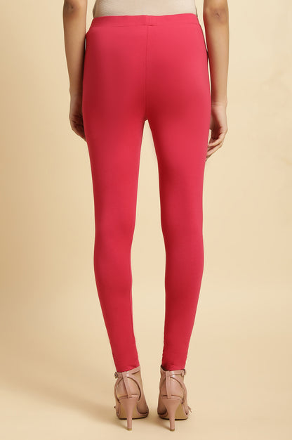 Pink Cotton Jersey Tights