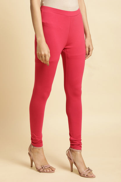 Pink Cotton Jersey Tights