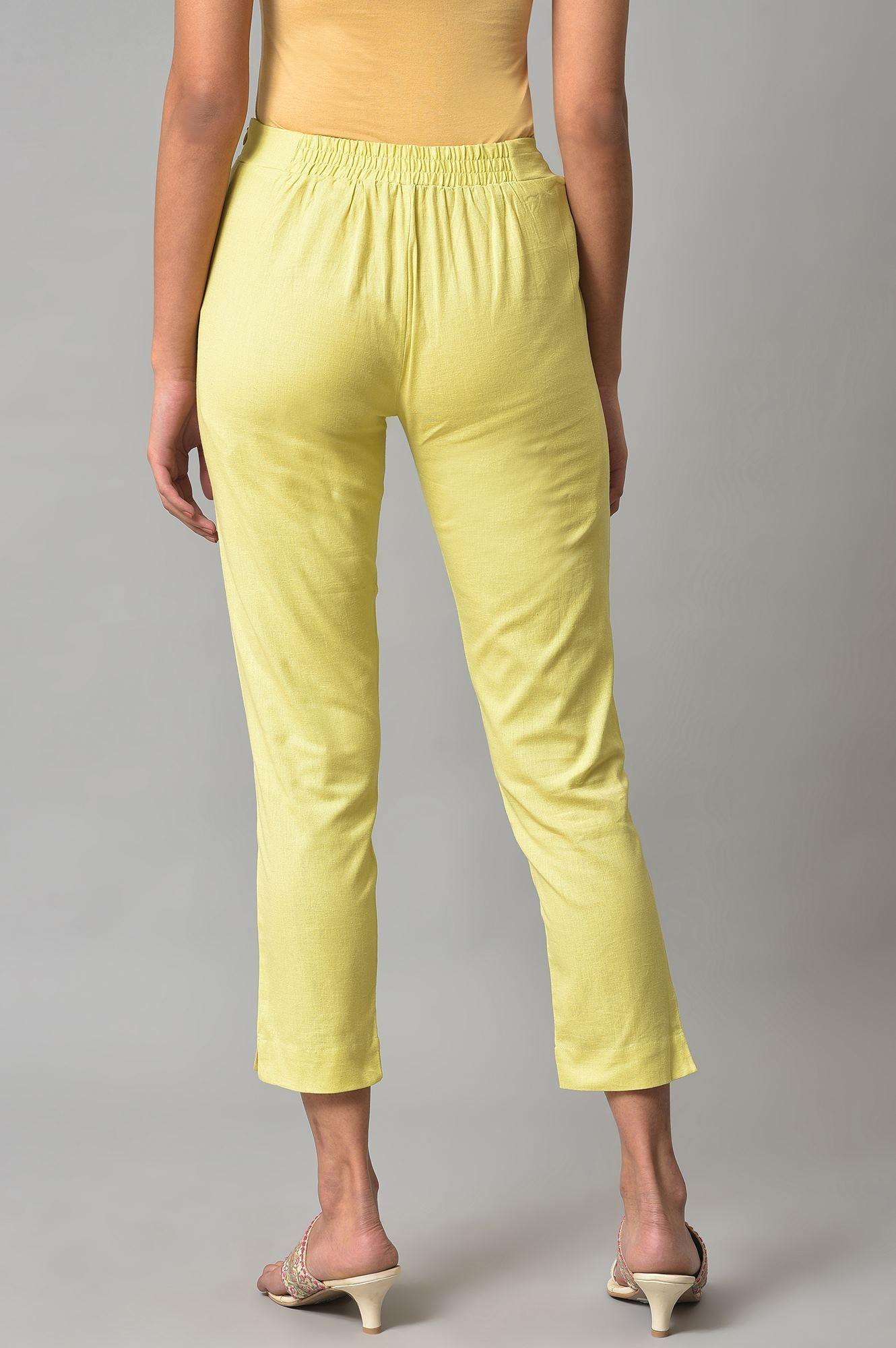 Green Plus Size Slim Pants - wforwoman