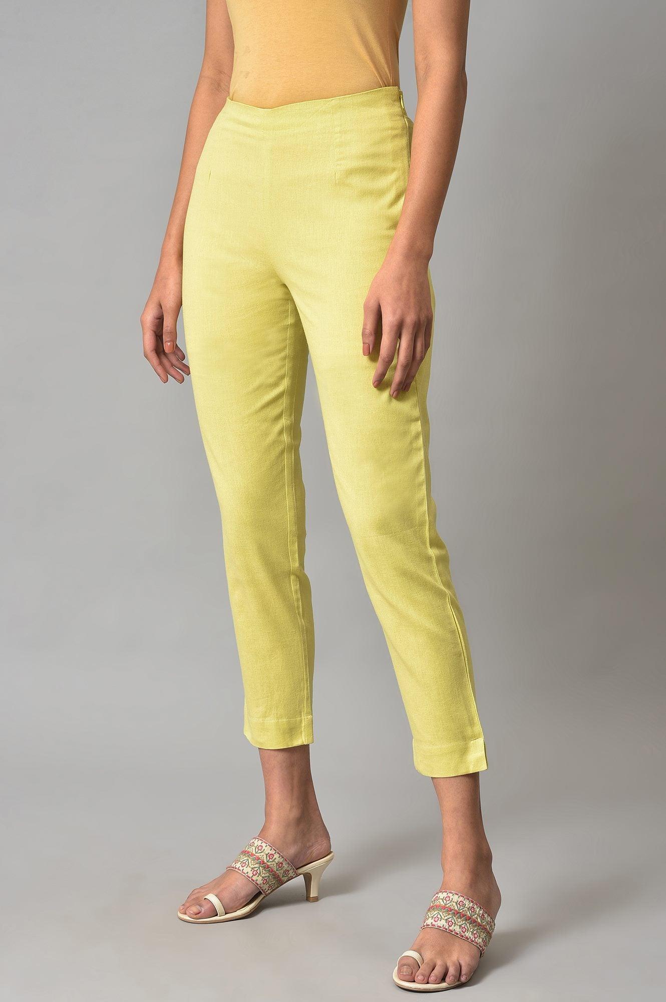 Green Plus Size Slim Pants - wforwoman