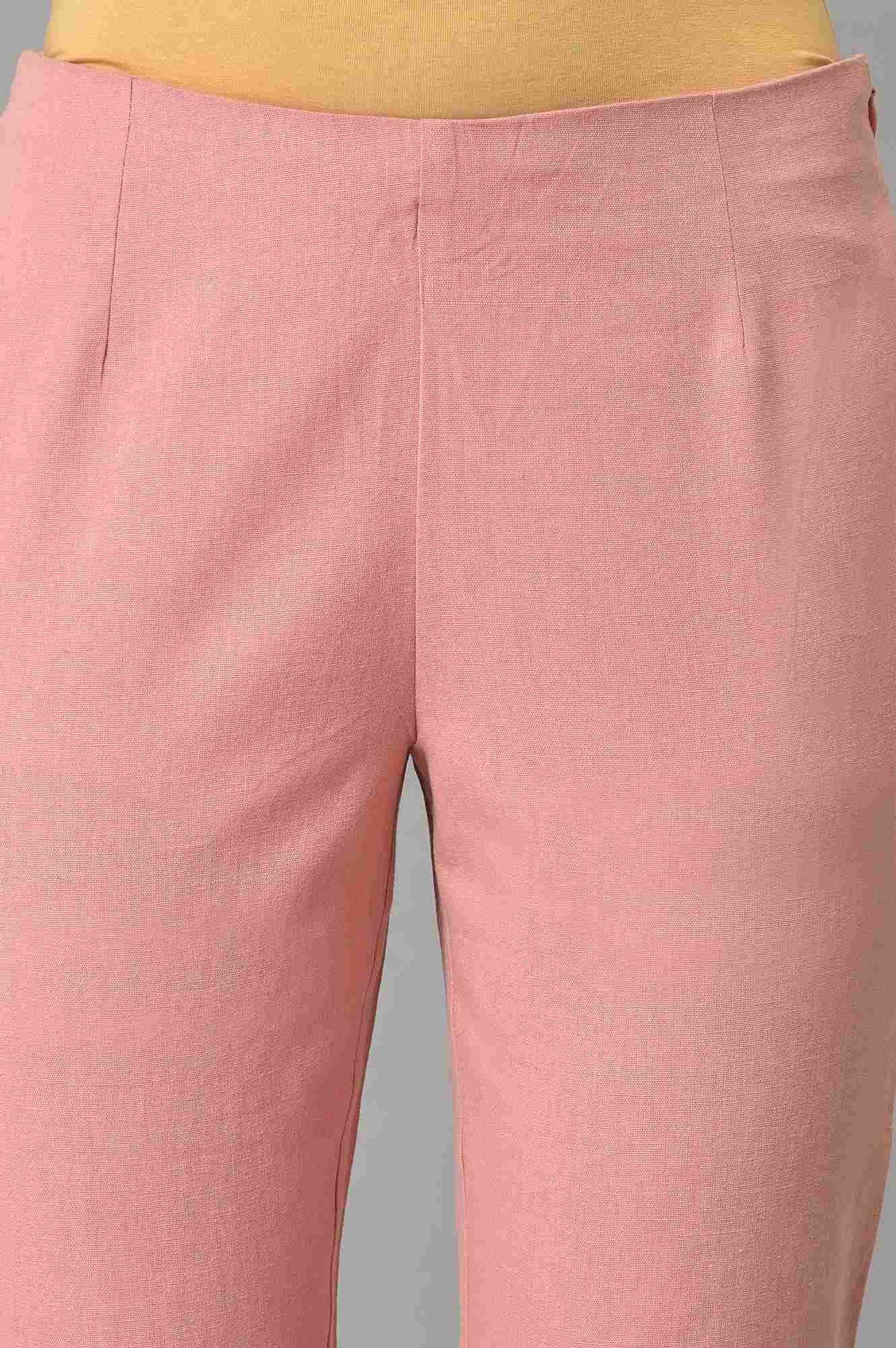 Coral Solid Slim Pants - wforwoman