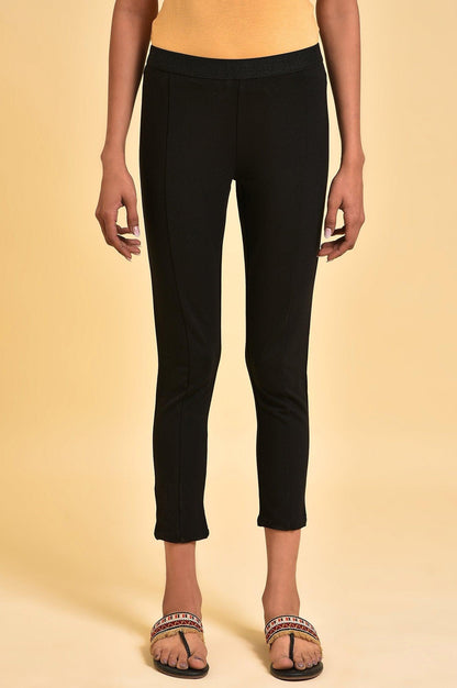 Black Fitted Jeggings - wforwoman