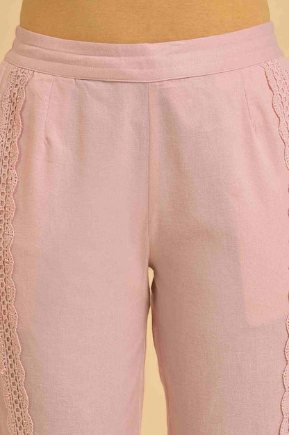 Light Pink Lace Slim Pants