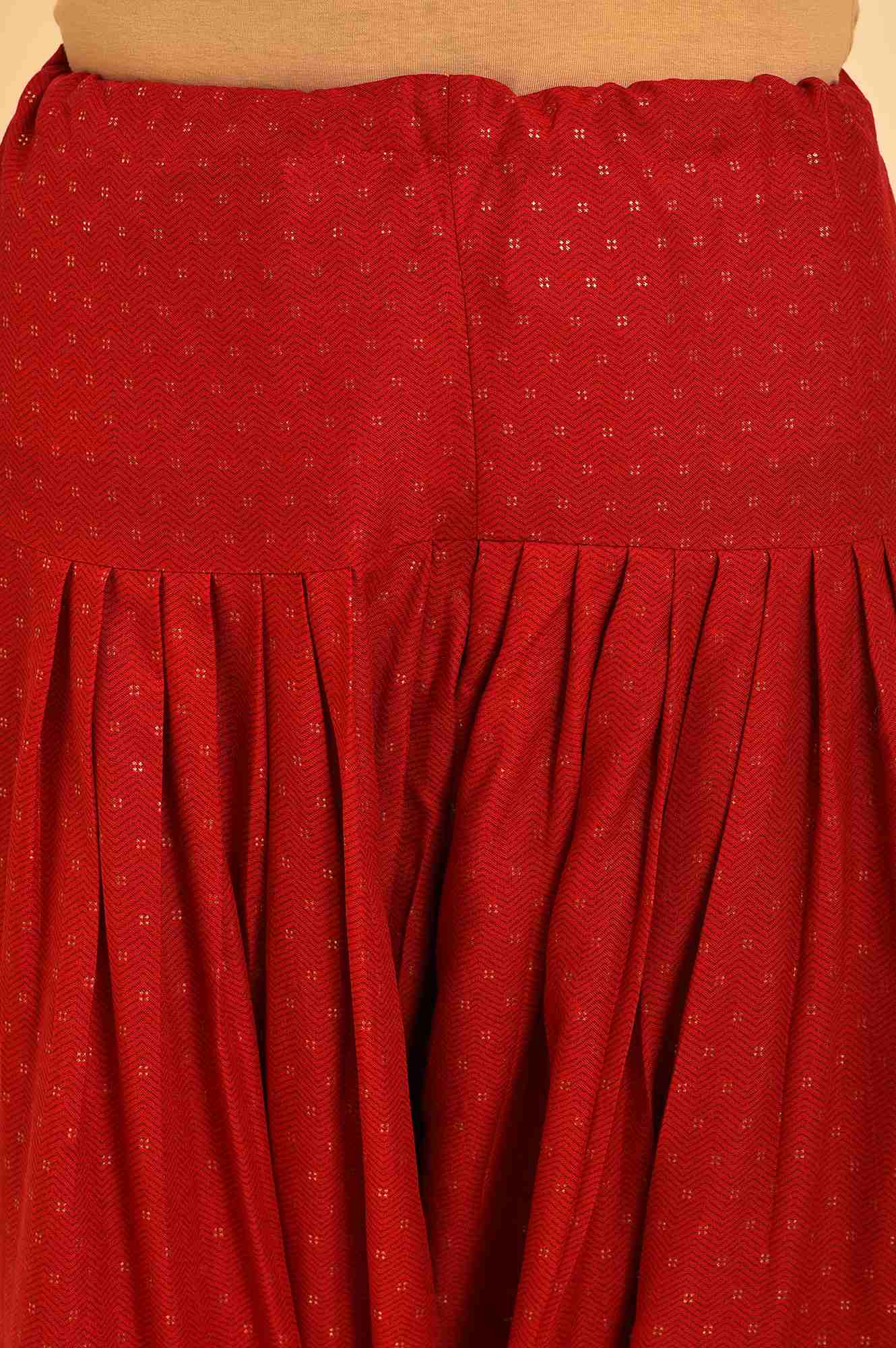Red Embroidered Salwar
