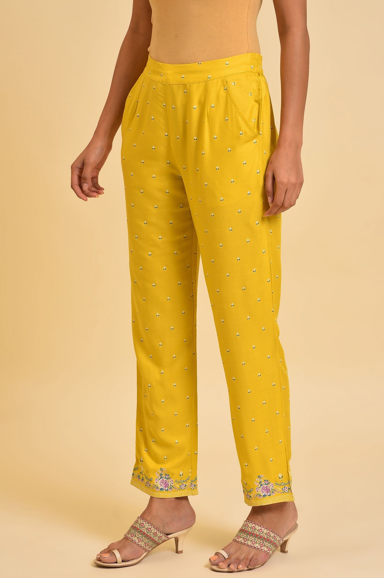 Yellow Slim Pants