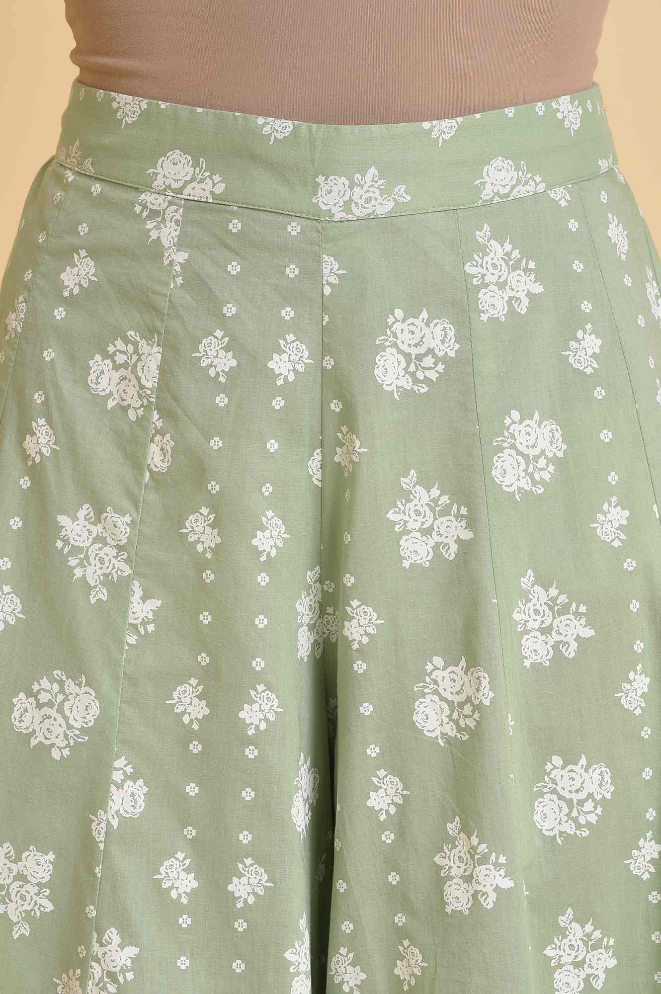 Pink Printed Festive Culottes