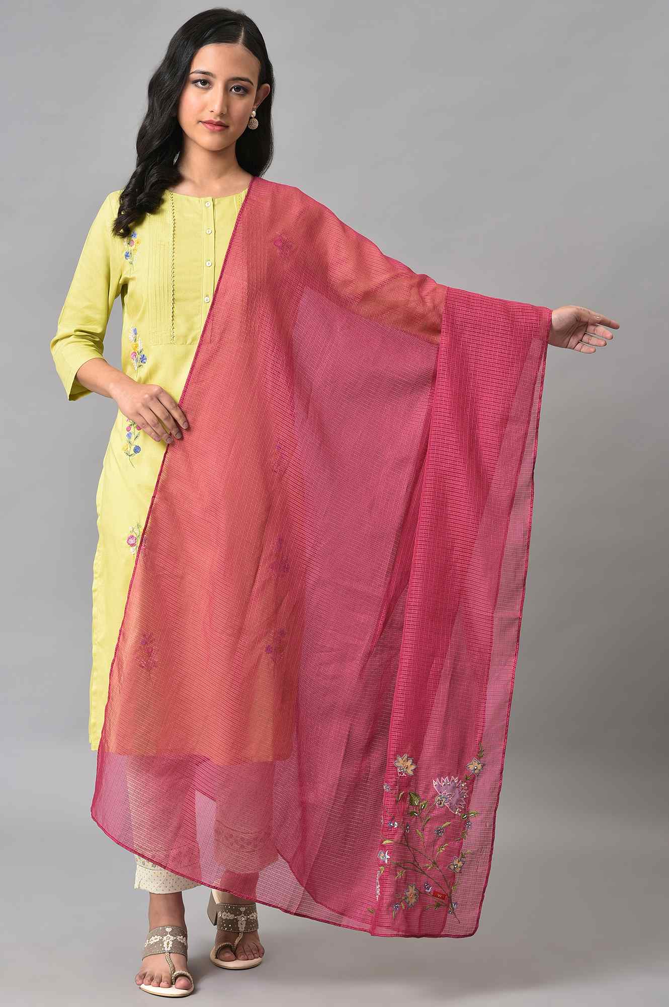 Berry Pink Kota Dupatta