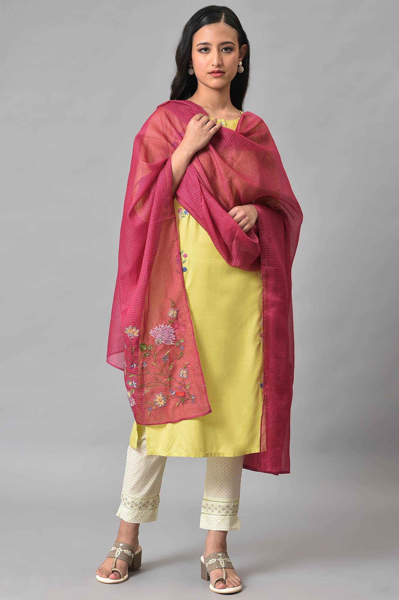 Berry Pink Kota Dupatta