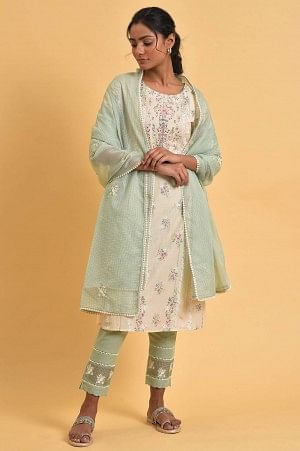 Cameo Green Kota Dupatta