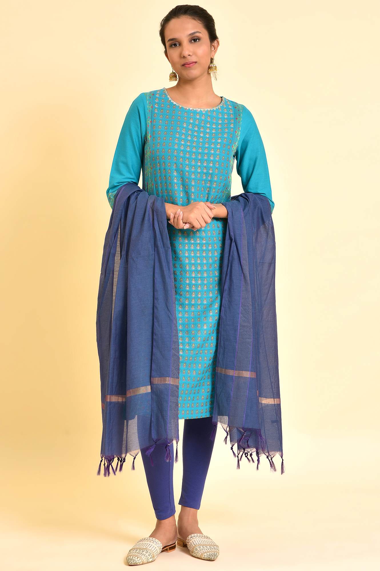 Purple Chanderi Dupatta