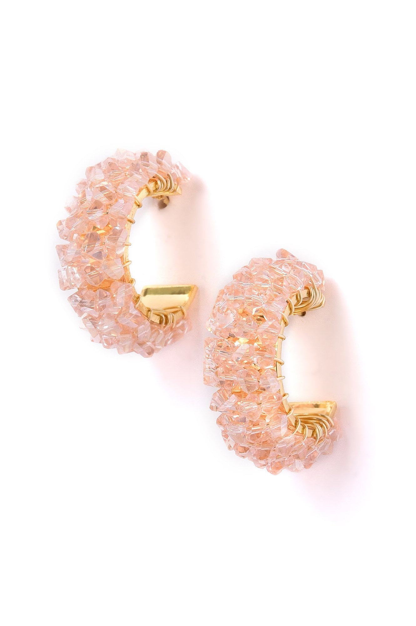 Pink Handcrafted Party Hoop Earrings