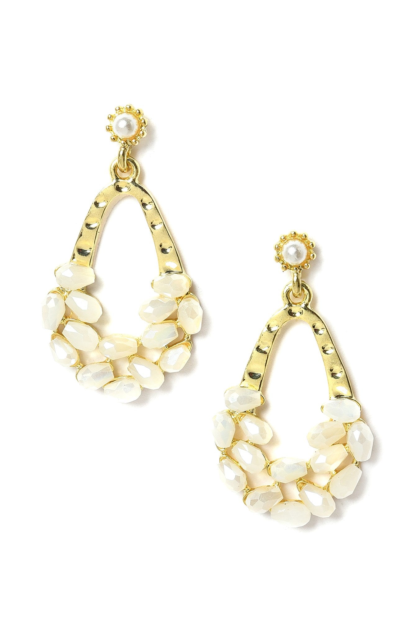 Biege Summer Drop Earrings