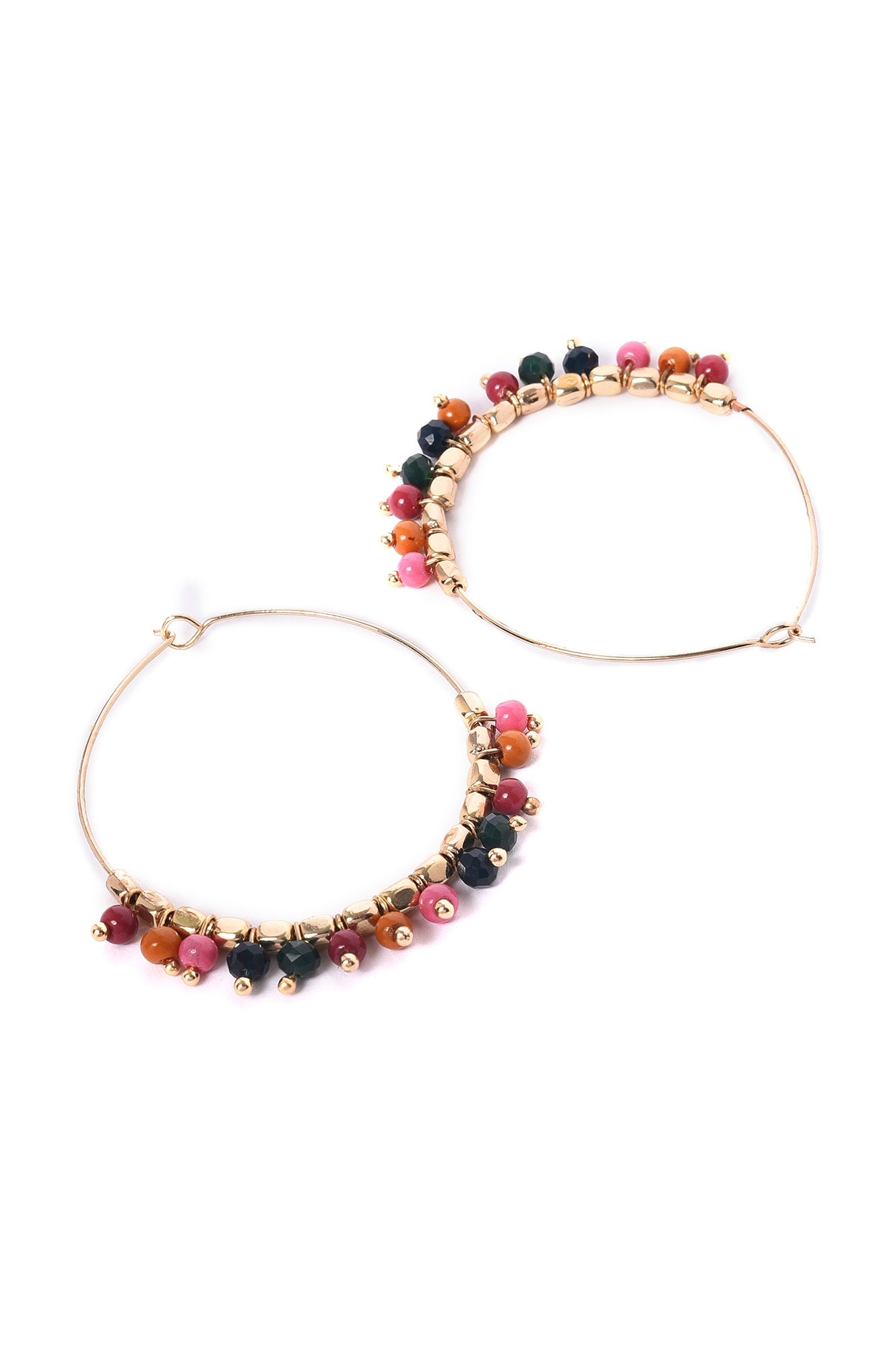 Multi Handcrafted Ethnic Hoop Earrings