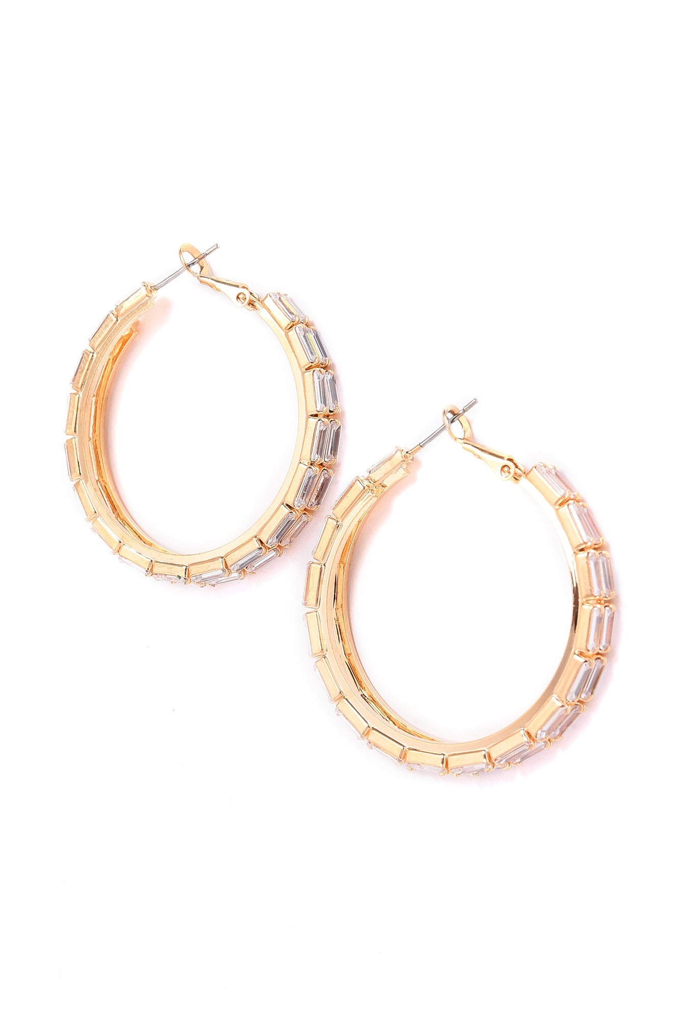 White Handcrafted Party Hoop Earrings