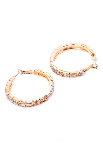 White Handcrafted Party Hoop Earrings