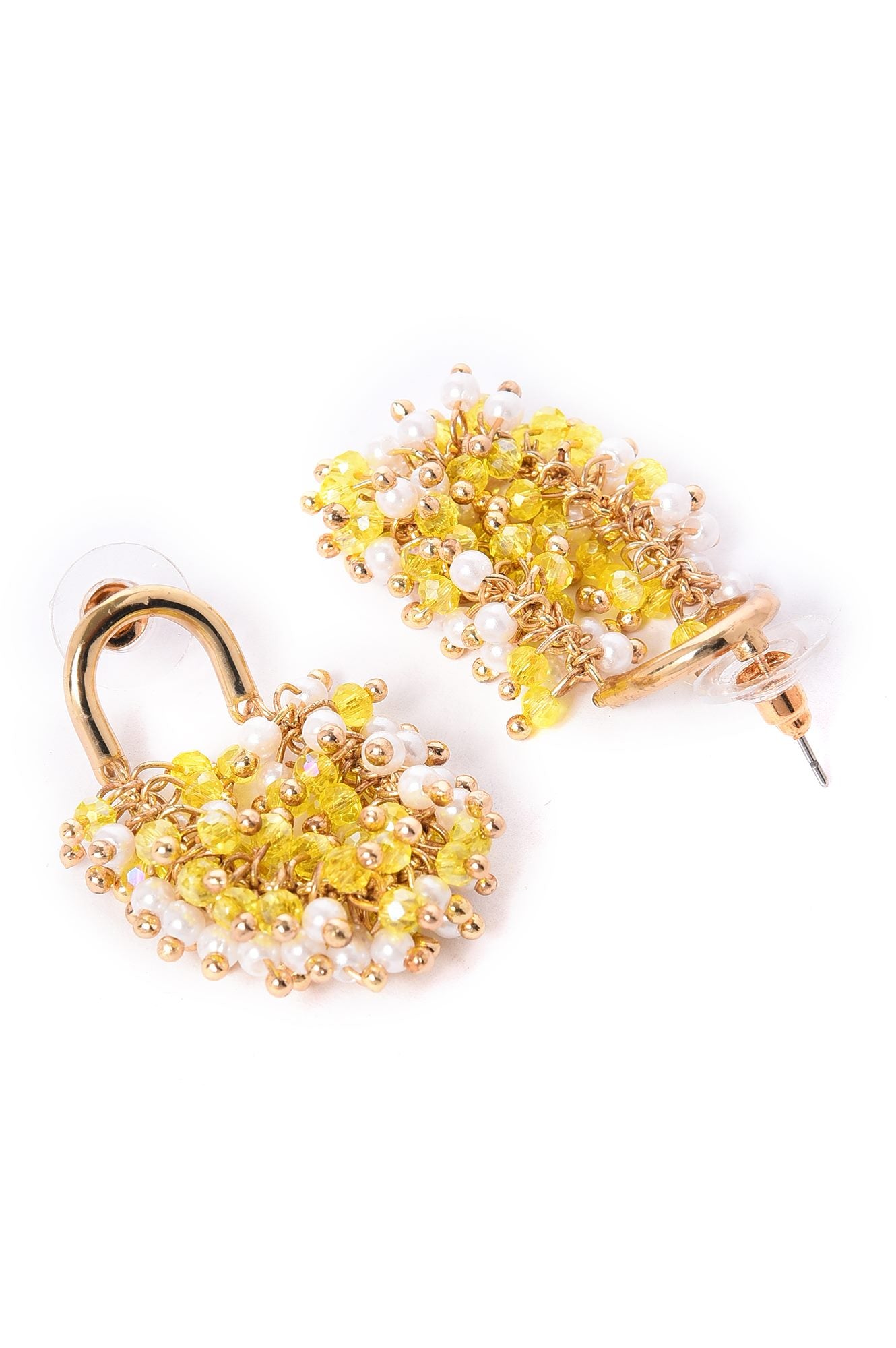 Yellow Handcrafted Party Drop Earrings