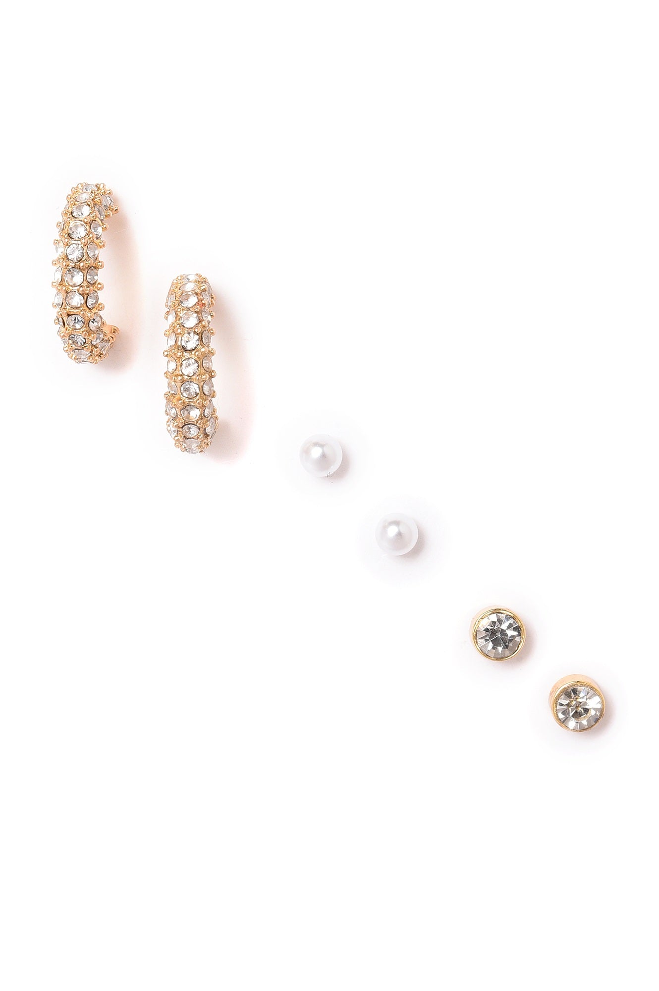 White Handcrafted Party Studs