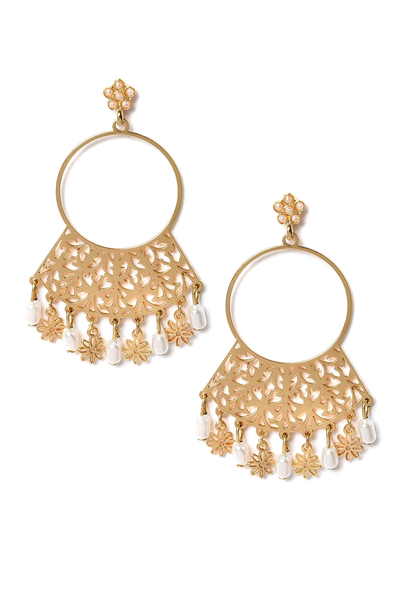 Gold Filigree Dangler Earrings