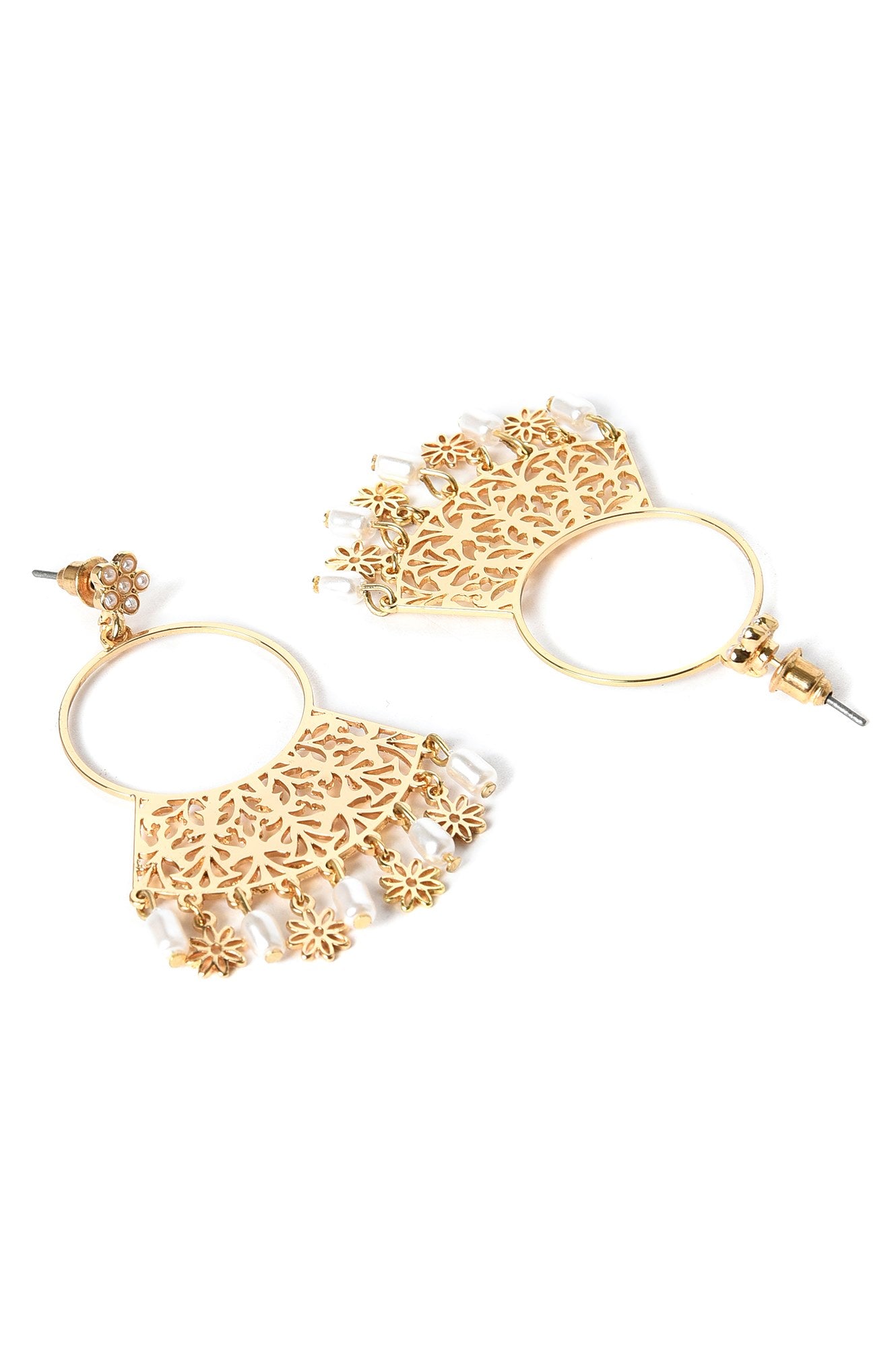 Gold Filigree Dangler Earrings