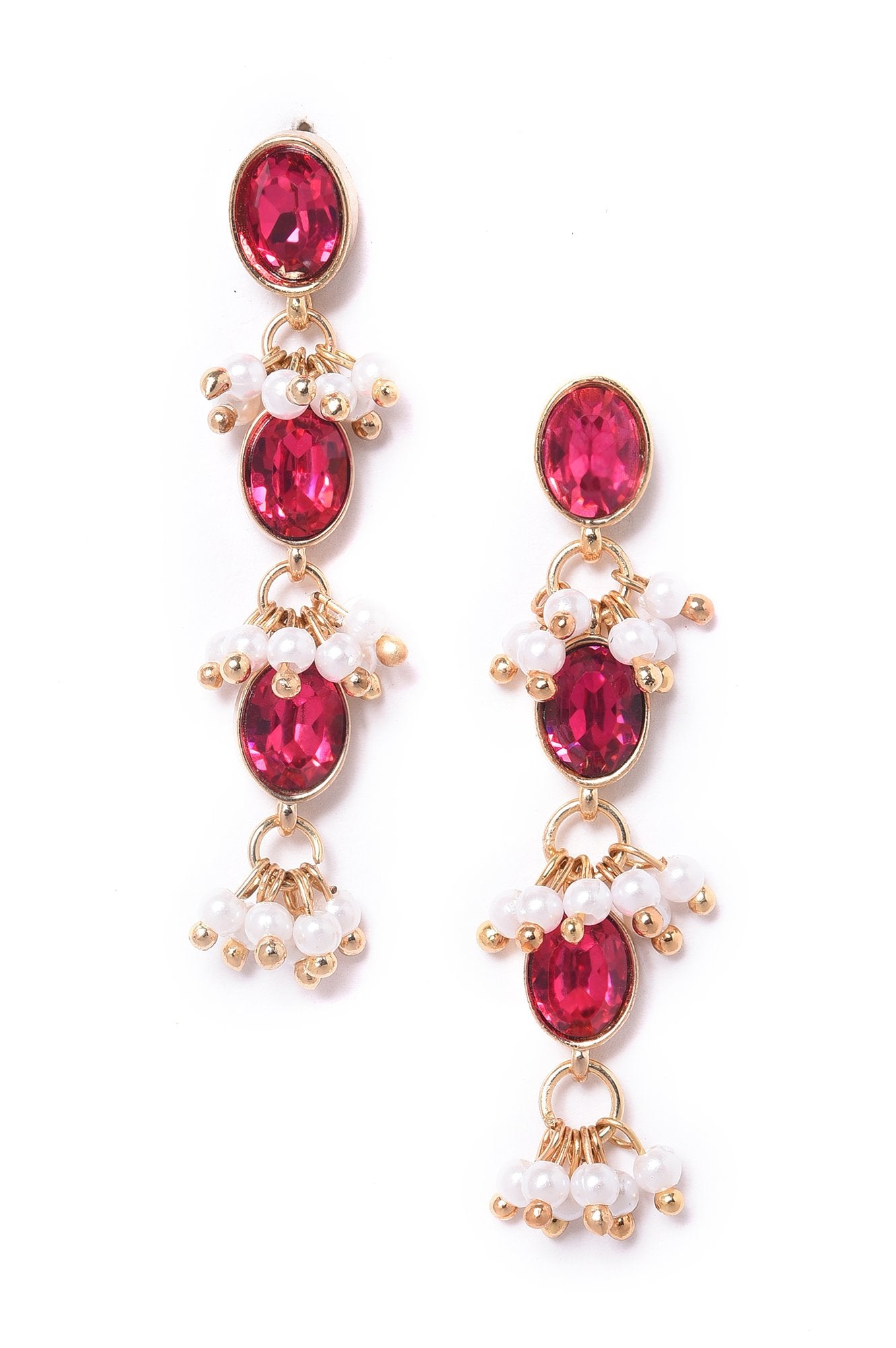 Pink Handcrafted Party Drop Earrings