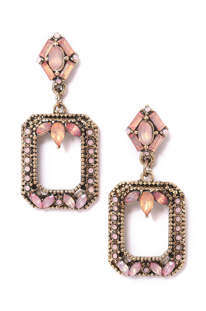 Pink Handcrafted Party Dangler Earrings