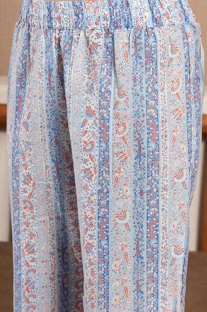 Light Blue Paisley Printed kurta Co-Ord Set