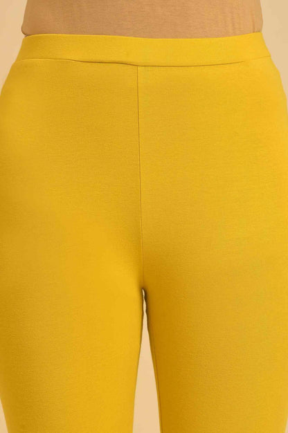 Yellow Printed kurta, Tights &amp; Dupatta Set - wforwoman