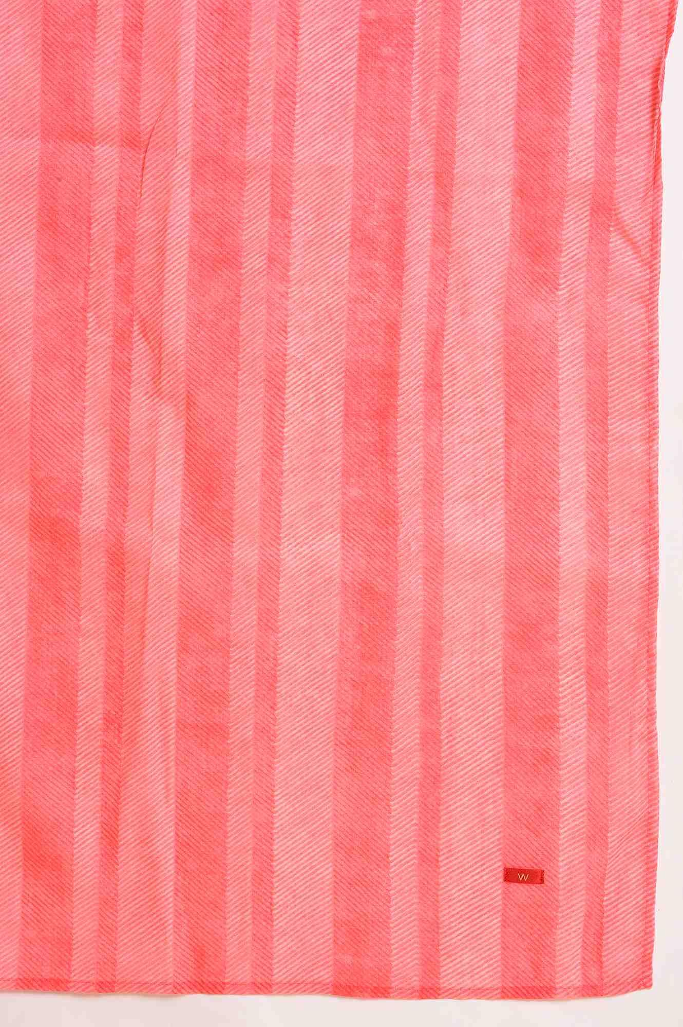 Light Red Printed kurta, Pants &amp; Dupatta Co-Ord Set - wforwoman
