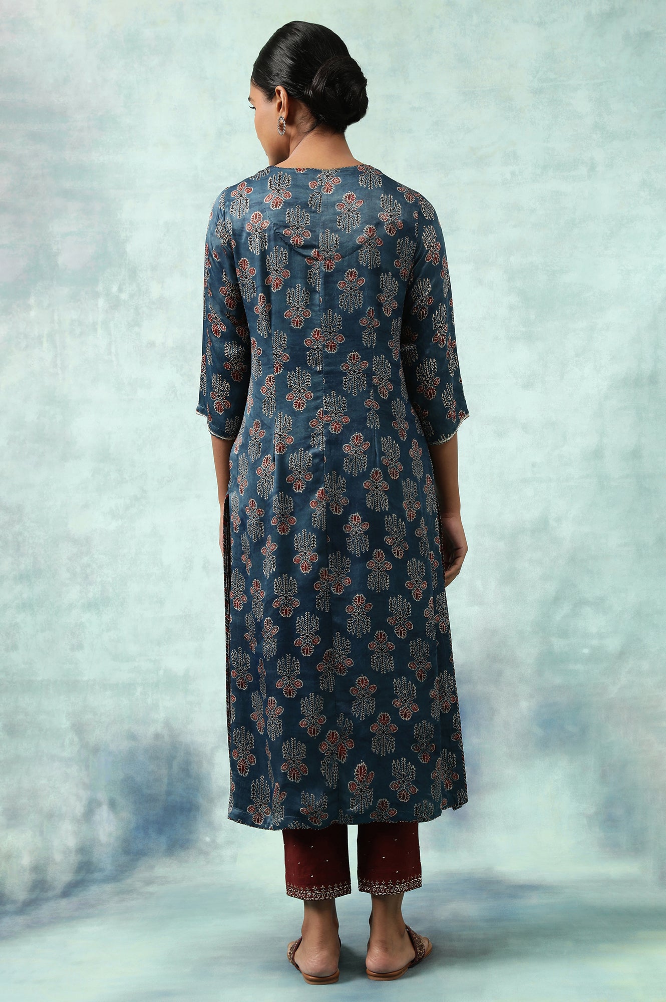 Indigo Ajrakh Print kurta