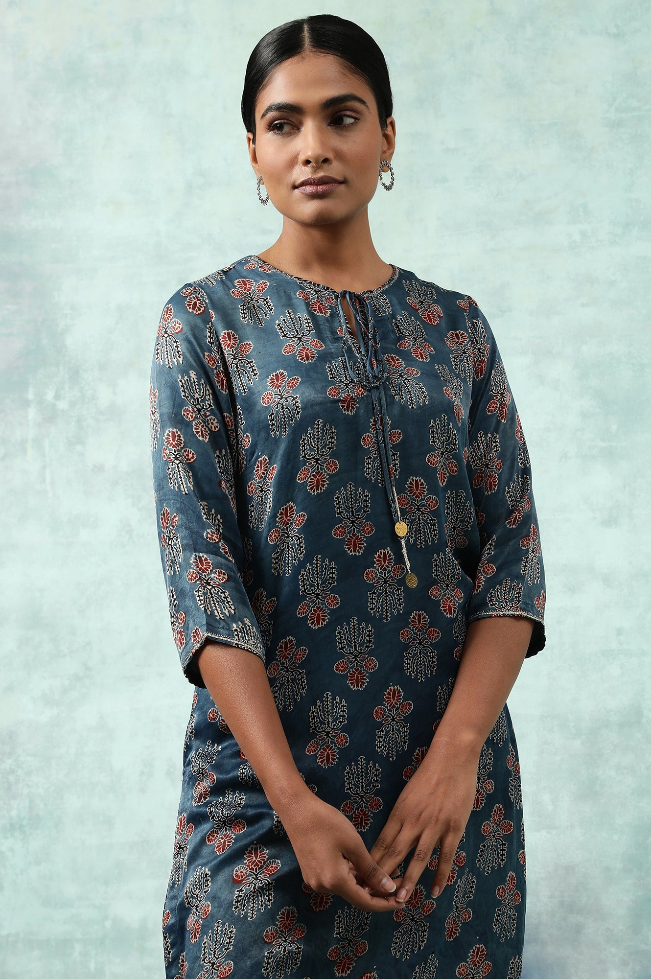 Indigo Ajrakh Print kurta