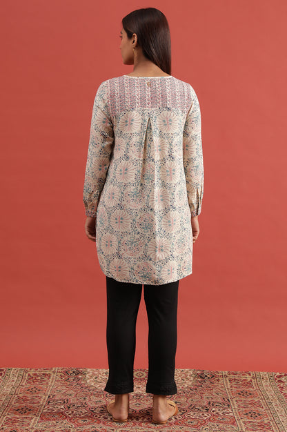 Ecru Hand Block Printed Top