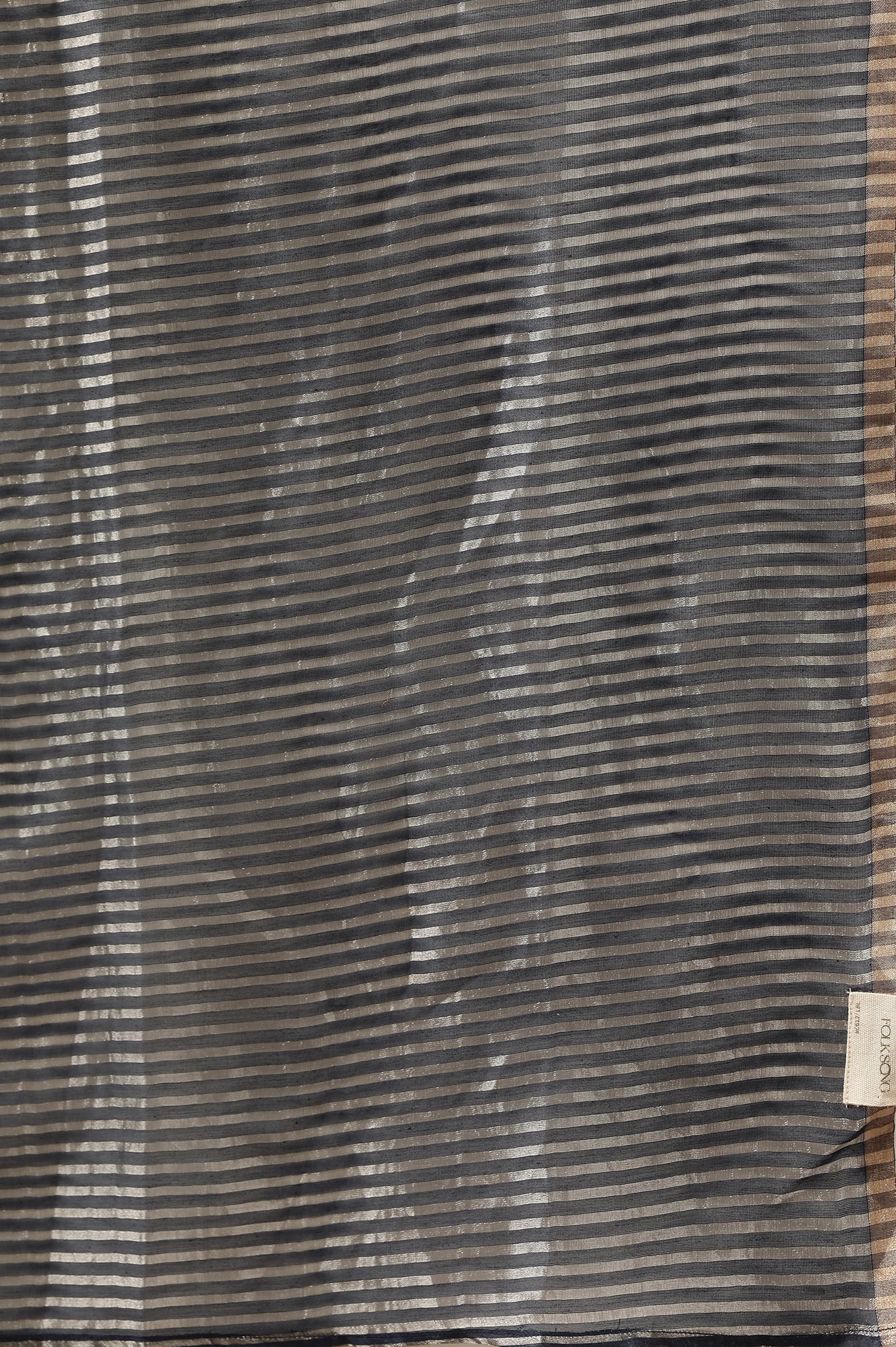 Medieval Blue Silk Tissue Stripe Drape