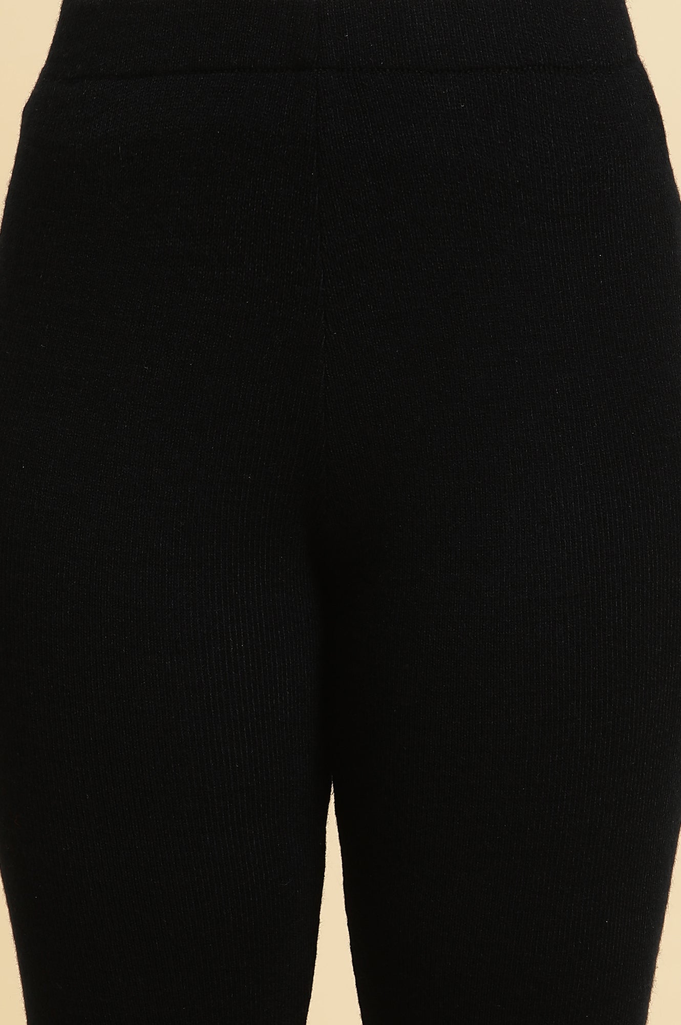 Jet Black Acrylic Winter Tights