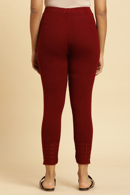 Red Acrylic Winter Tights