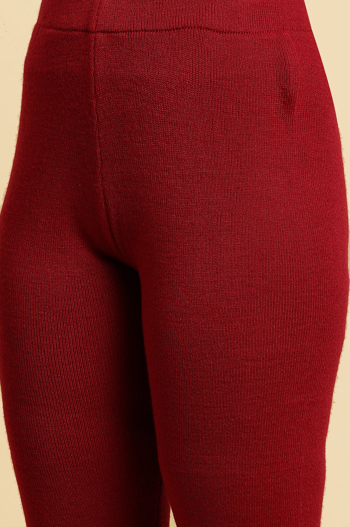 Red Acrylic Winter Tights