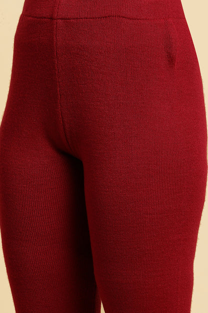 Red Acrylic Winter Tights