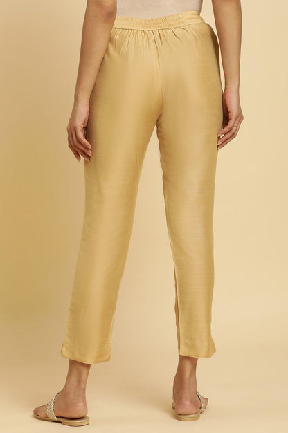 Golden Solid Slim Pants - wforwoman