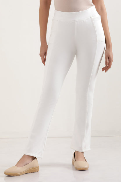 Off-White Boot Cut Yoga Pants