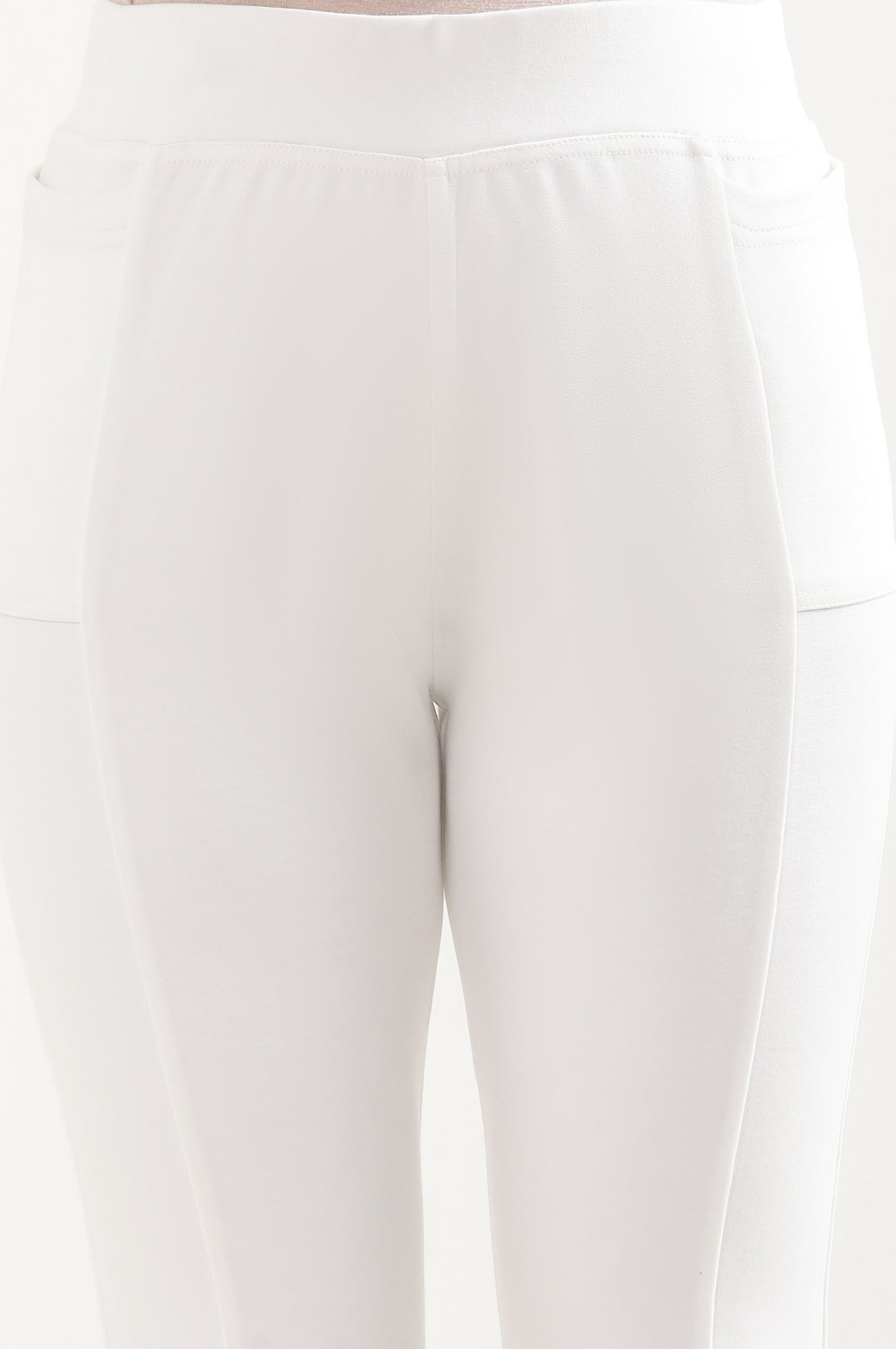 Off-White Boot Cut Yoga Pants