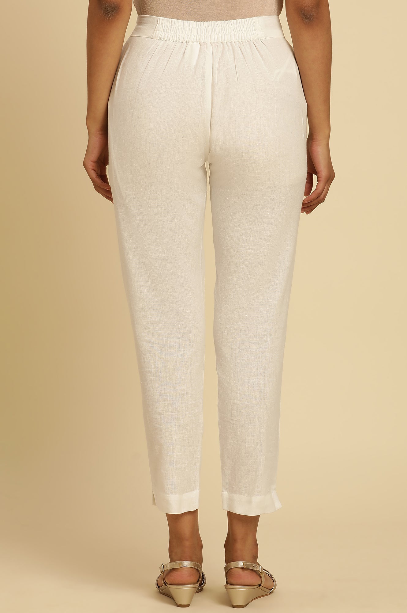 White Fitted Pants