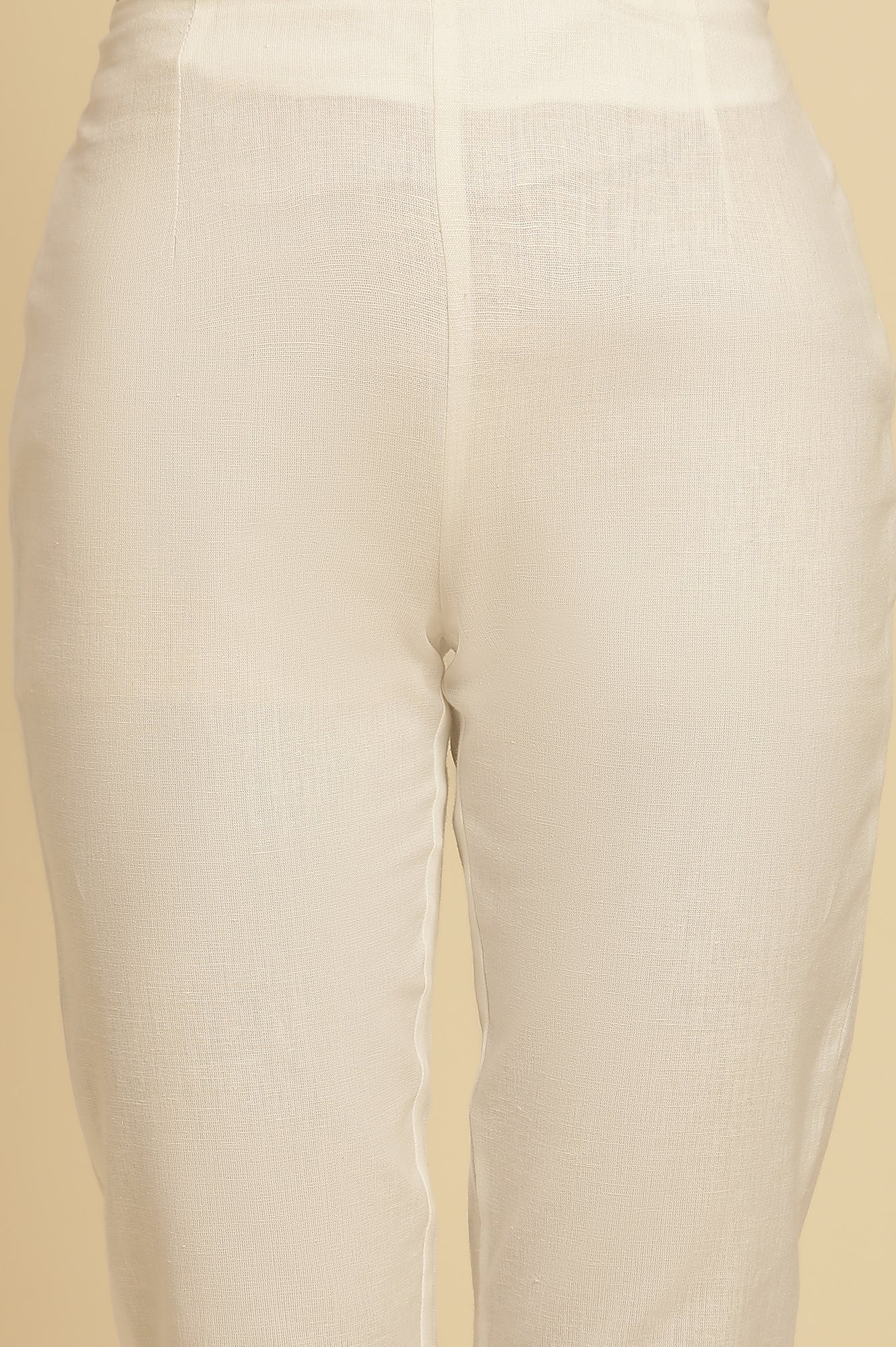 White Fitted Pants