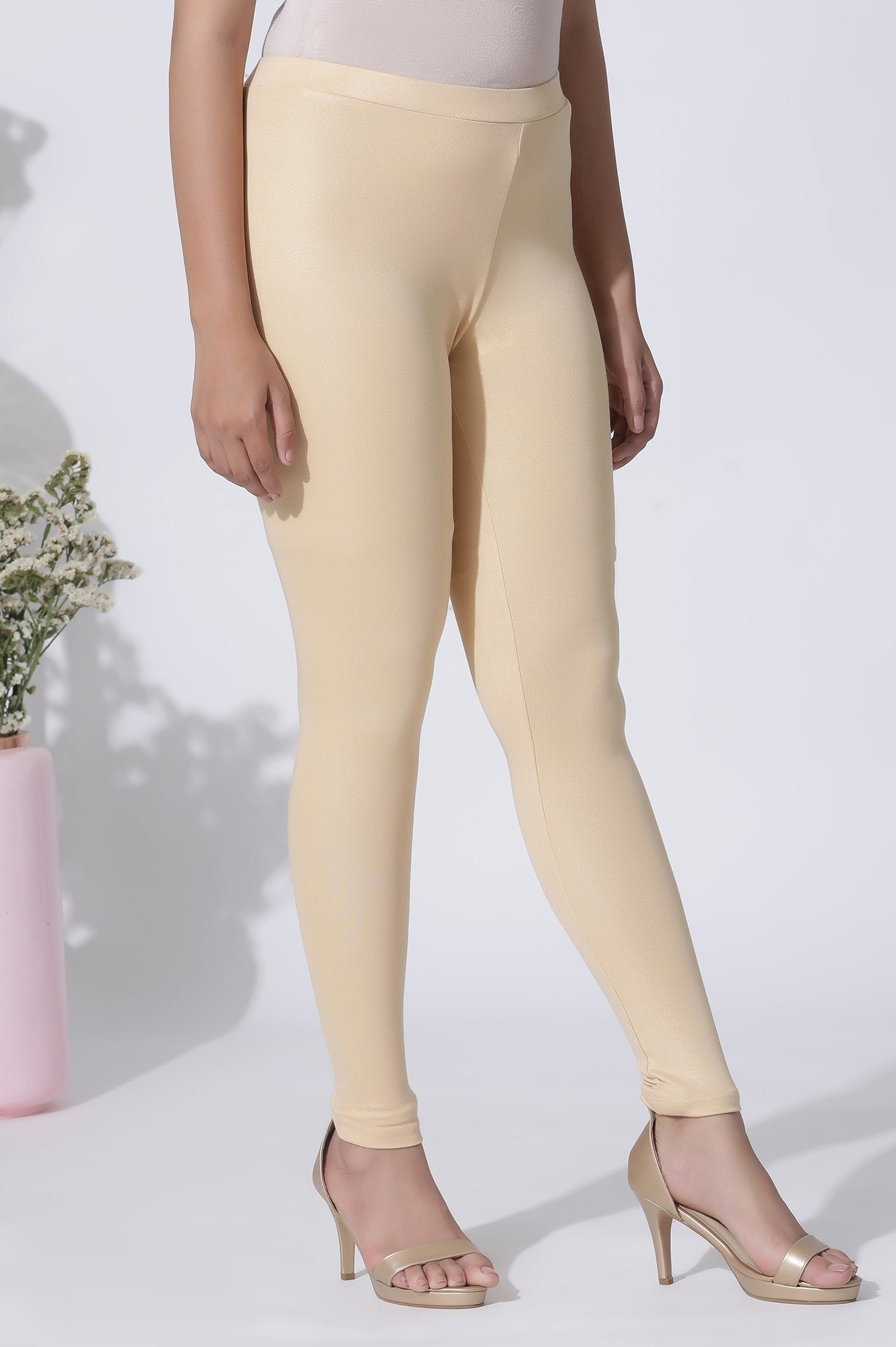 Peach Ankle Length Tights