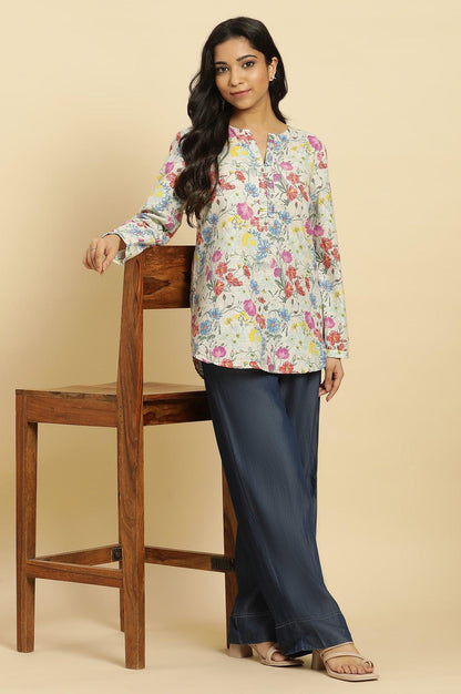 Multi-Coloured Floral Printed Summer Top - wforwoman