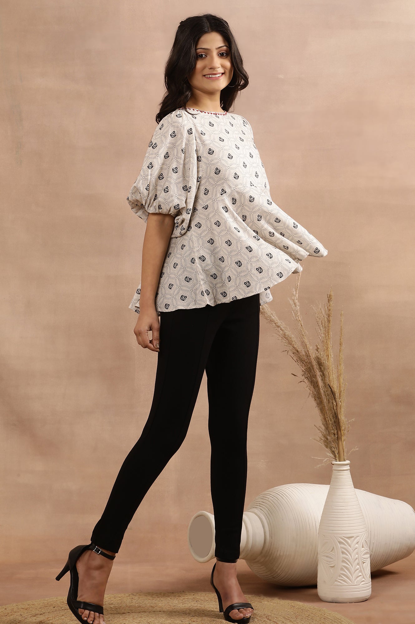 off white peplum top