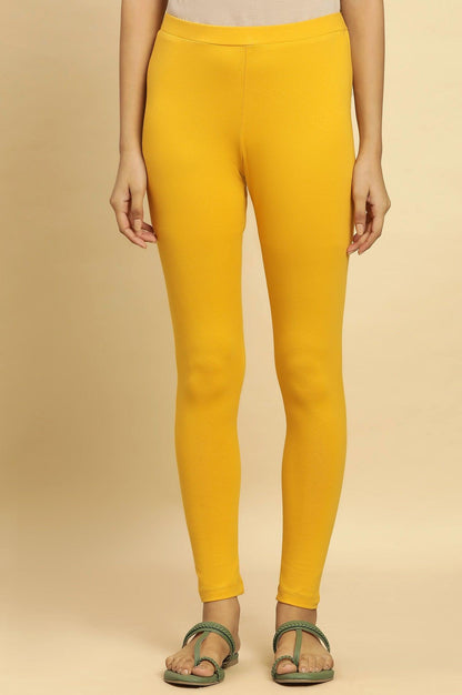 Marigold Yellow Knitted Tights - wforwoman